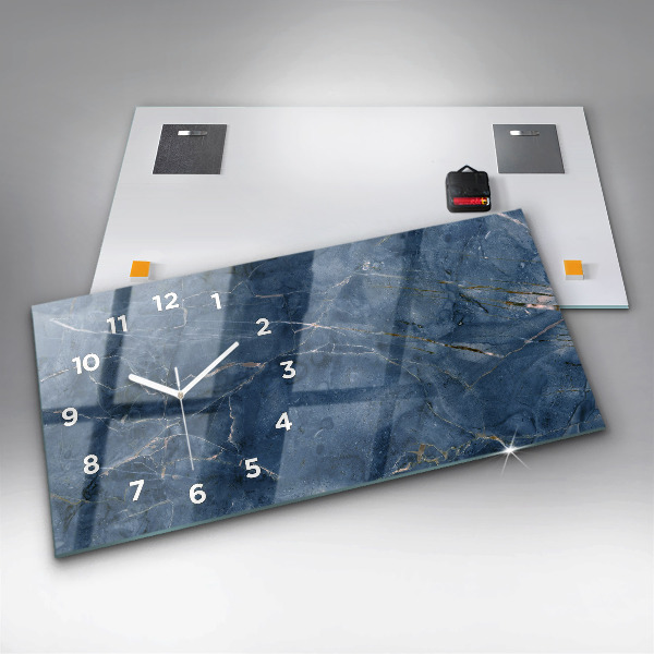 Horizontal wall clock Blue Marble Texture