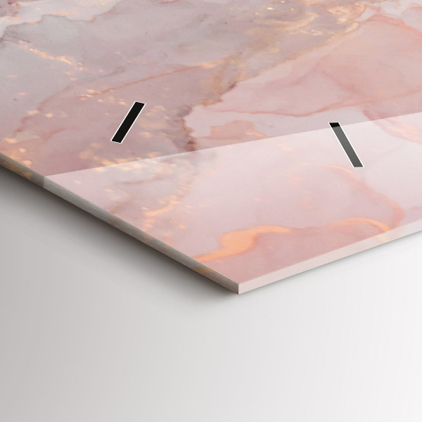 Horizontal wall clock Marble texture