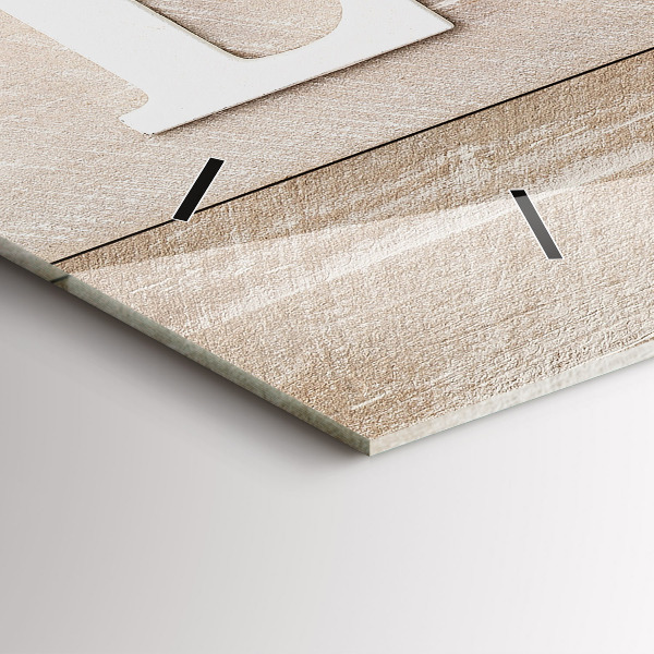 Horizontal wall clock The inscription love