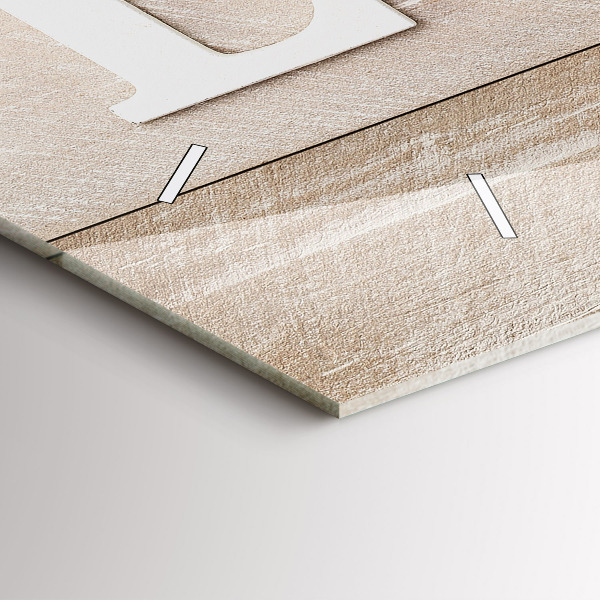 Horizontal wall clock The inscription love