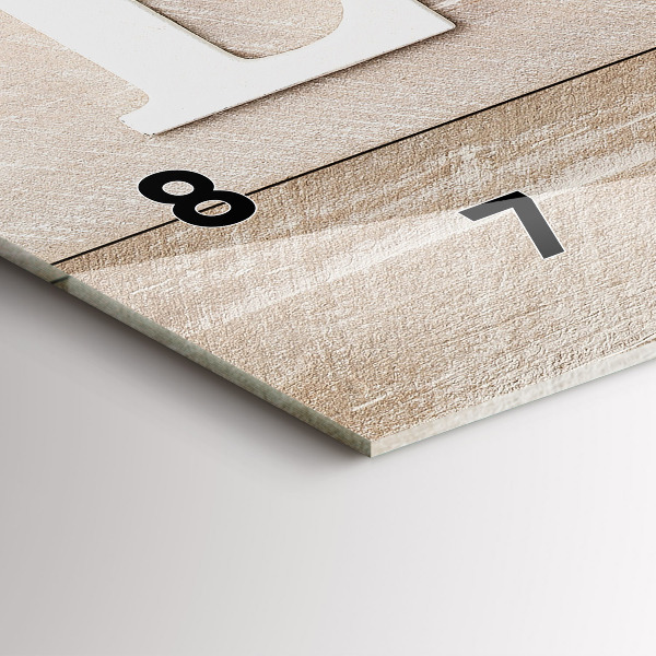 Horizontal wall clock The inscription love