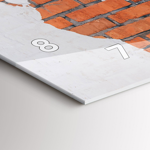 Horizontal wall clock Brick world map