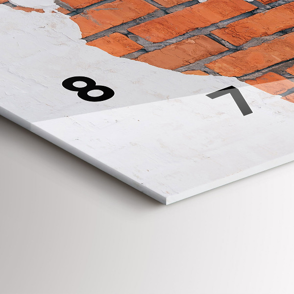 Horizontal wall clock Brick world map