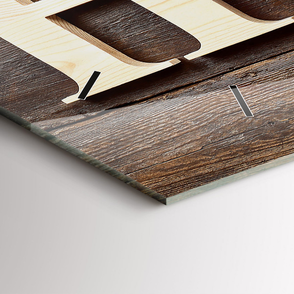 Horizontal wall clock The inscription house