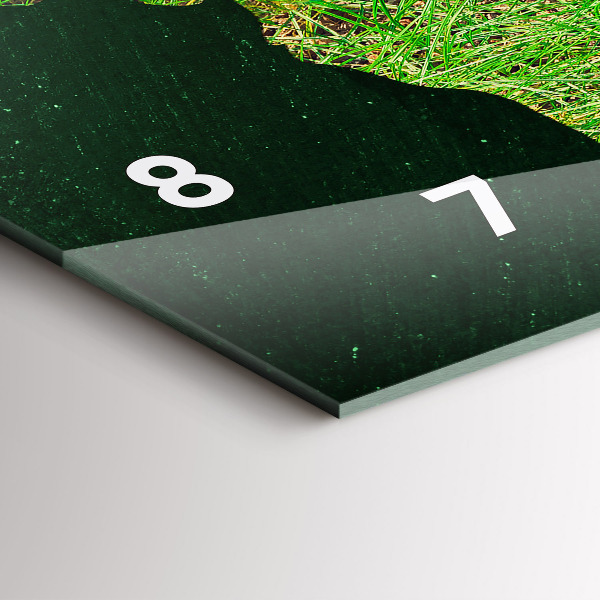 Horizontal wall clock Grass world map