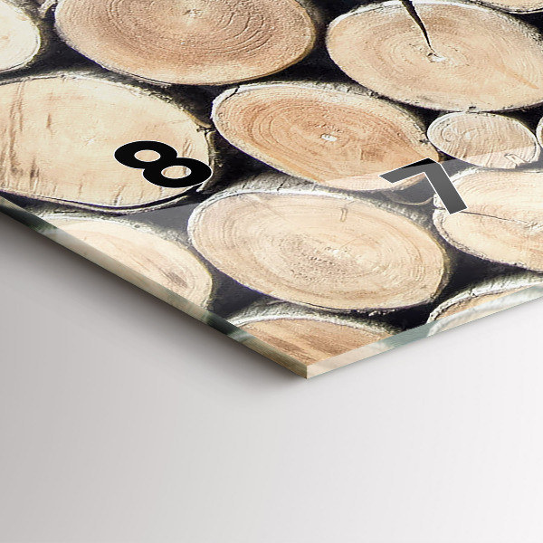 Horizontal wall clock Tree stumps cut down