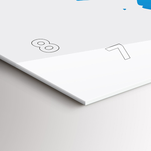 Horizontal wall clock World map