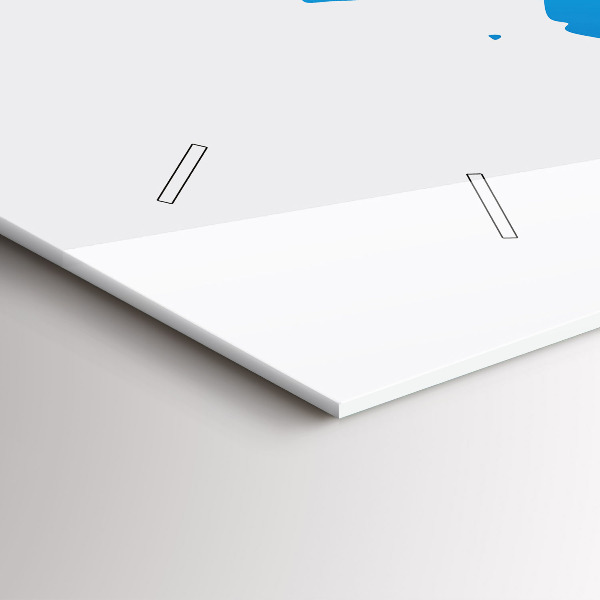 Horizontal wall clock World map