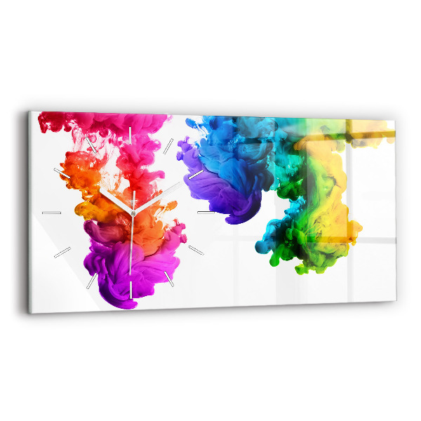 Horizontal wall clock Rainbow of colors