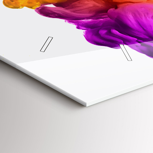 Horizontal wall clock Rainbow of colors