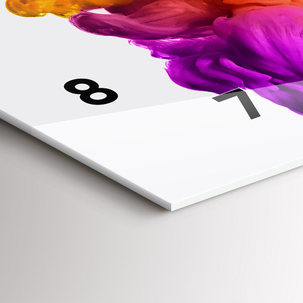 Horizontal wall clock Rainbow of colors