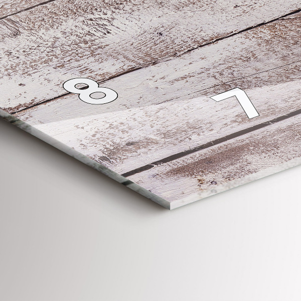 Horizontal wall clock Light wood planks