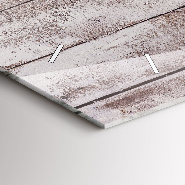 Horizontal wall clock Light wood planks