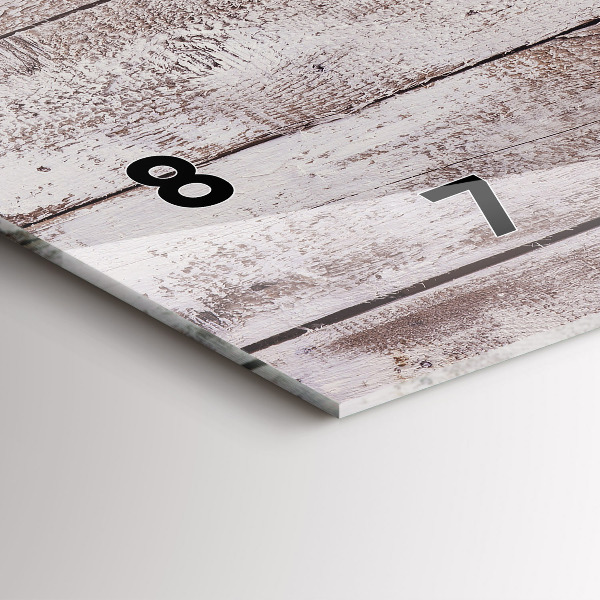 Horizontal wall clock Light wood planks