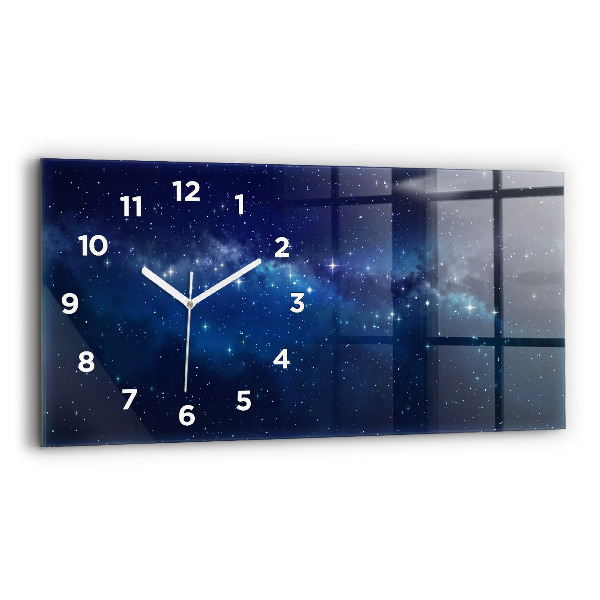 Horizontal wall clock Dark sky stars
