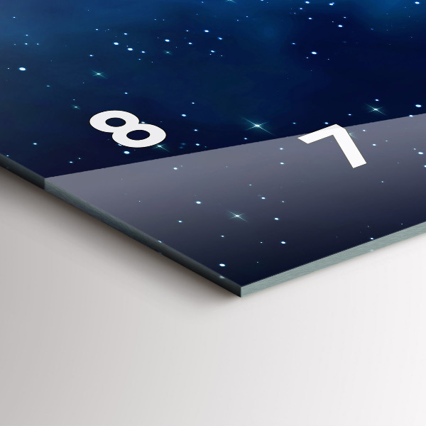 Horizontal wall clock Dark sky stars