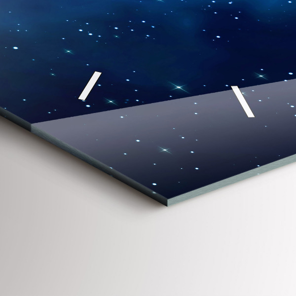 Horizontal wall clock Dark sky stars