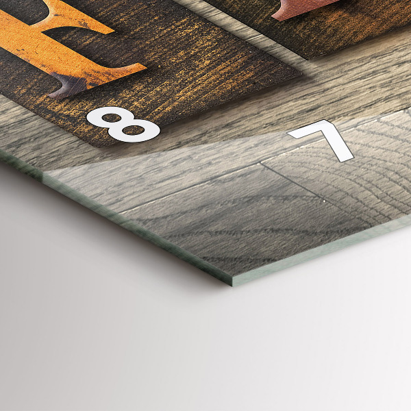 Horizontal wall clock The inscription family