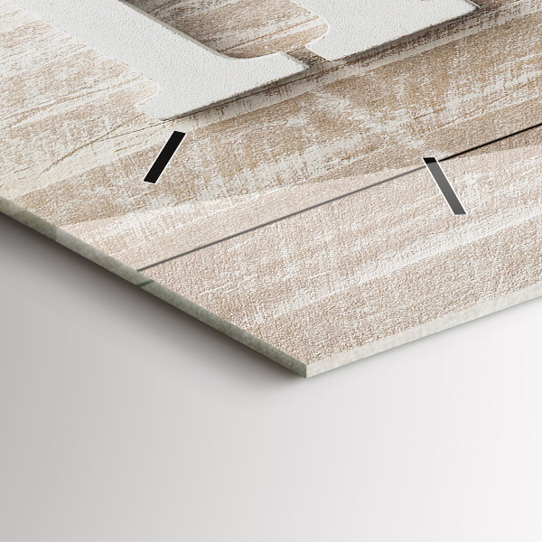 Horizontal wall clock The inscription house