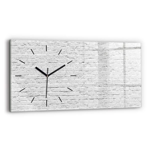 Horizontal wall clock Brick wall
