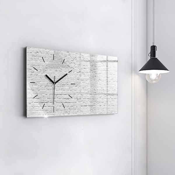 Horizontal wall clock Brick wall
