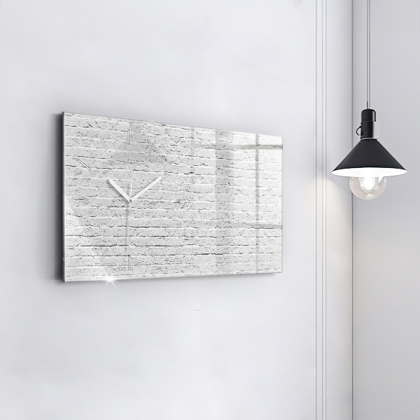 Horizontal wall clock Brick wall