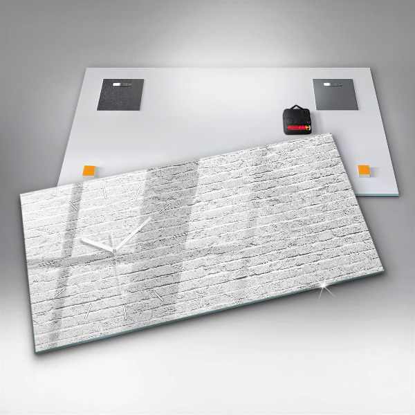 Horizontal wall clock Brick wall