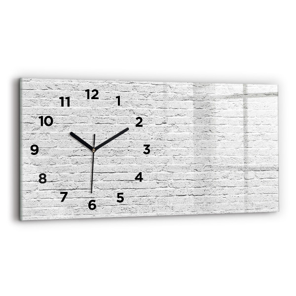 Horizontal wall clock Brick wall