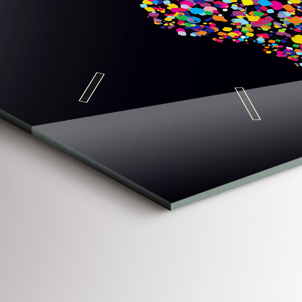 Horizontal wall clock World map made of dots