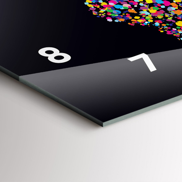 Horizontal wall clock World map made of dots