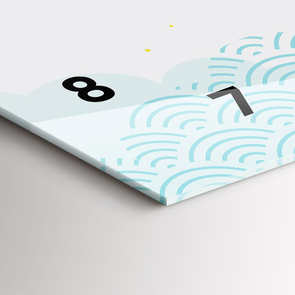 Horizontal wall clock Decorative pattern