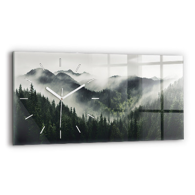 Horizontal wall clock Forest Landscape