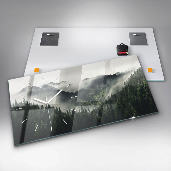 Horizontal wall clock Forest Landscape
