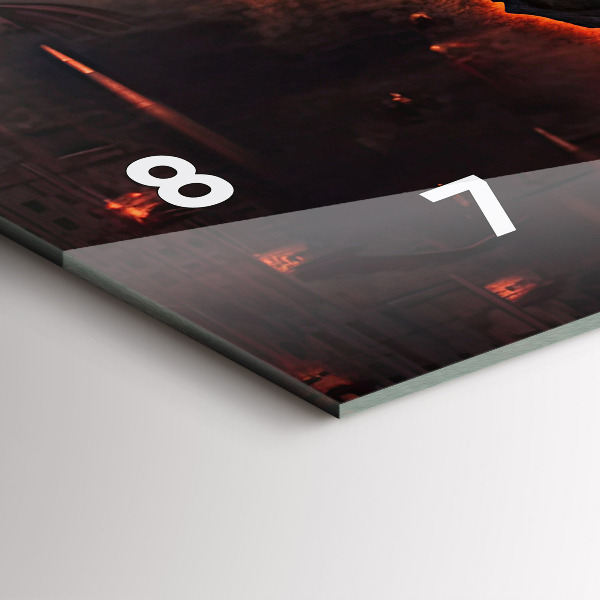 Horizontal wall clock World map