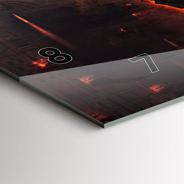 Horizontal wall clock World map