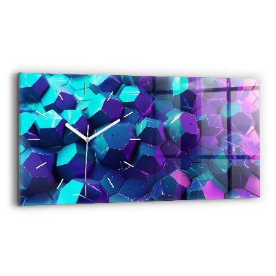 Horizontal wall clock Geometric figures