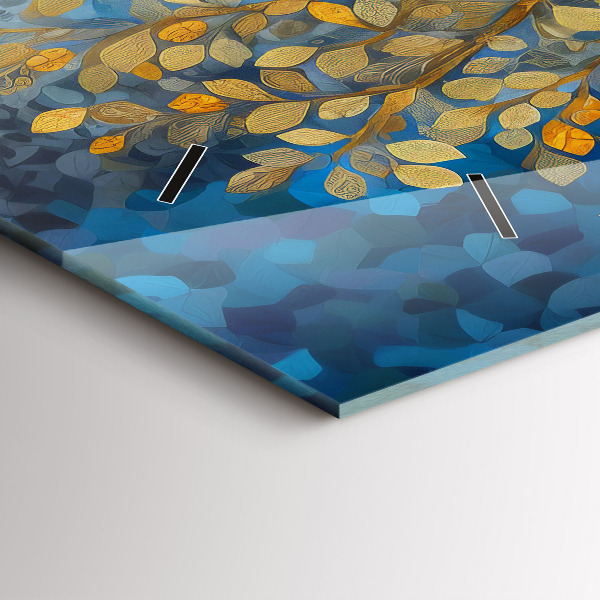 Horizontal wall clock Abstract tree