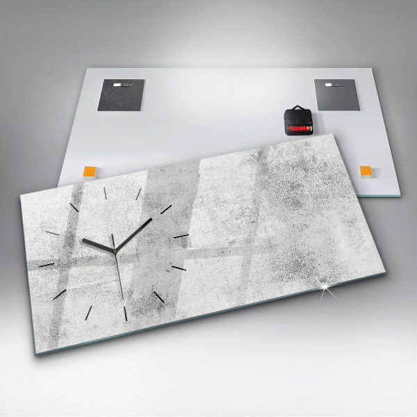 Horizontal wall clock Concrete wall