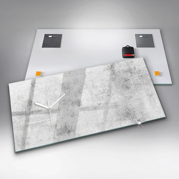 Horizontal wall clock Concrete wall