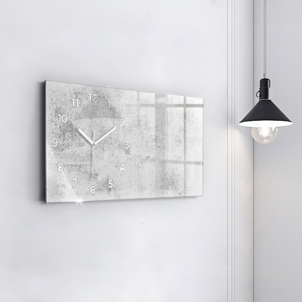 Horizontal wall clock Concrete wall