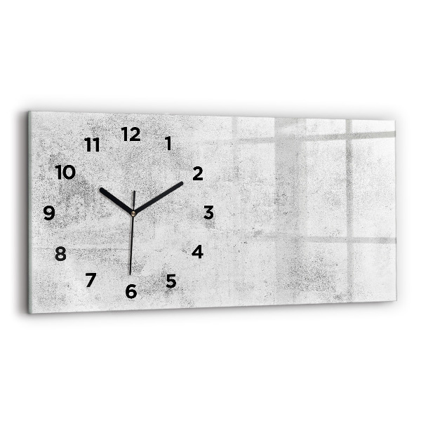 Horizontal wall clock Concrete wall