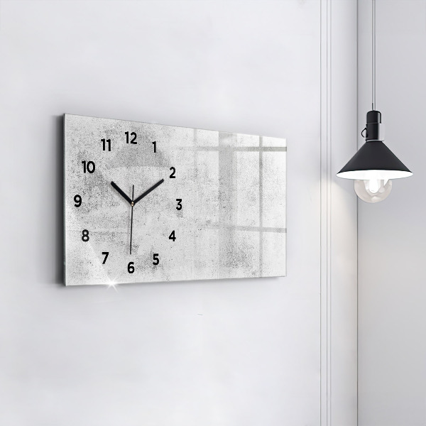 Horizontal wall clock Concrete wall