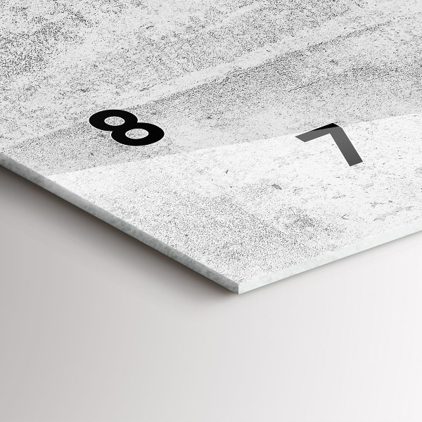 Horizontal wall clock Concrete wall