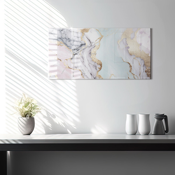 Horizontal wall clock Marble