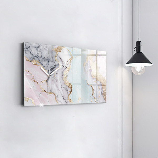 Horizontal wall clock Marble