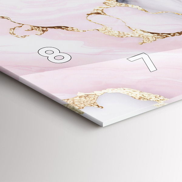 Horizontal wall clock Marble