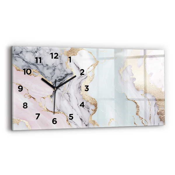 Horizontal wall clock Marble