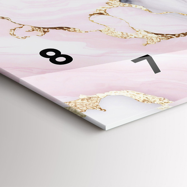 Horizontal wall clock Marble