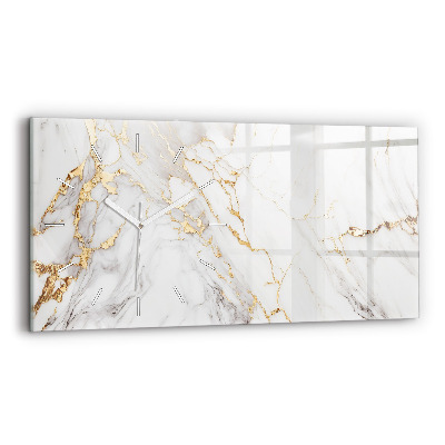 Horizontal wall clock Decorative marble