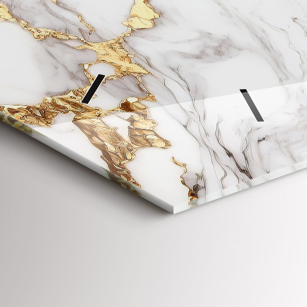 Horizontal wall clock Decorative marble
